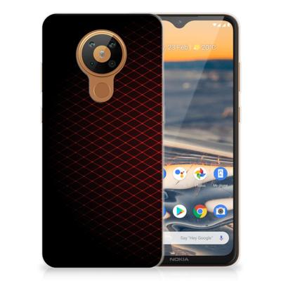 Nokia 5.3 | TPU bumper | Geruit Rood
