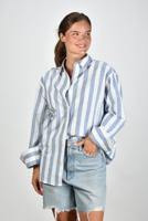 Anine Bing blouse gestreept Plaza blauw - thumbnail