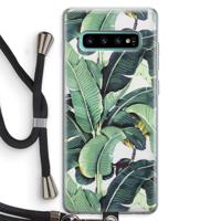 Bananenbladeren: Samsung Galaxy S10 Plus Transparant Hoesje met koord - thumbnail