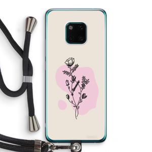 Roses are red: Huawei Mate 20 Pro Transparant Hoesje met koord