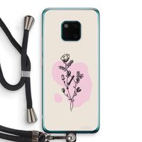 Roses are red: Huawei Mate 20 Pro Transparant Hoesje met koord