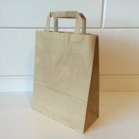 Draagtassen bruin kraft 22/10x28 250st