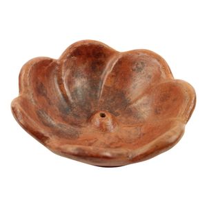 Wierookhouder van Terracotta - Lotusbloem (ca. 15 x 5 cm)