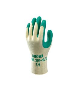 Showa 310 Latex Werkhandschoenen - Groen/Geel