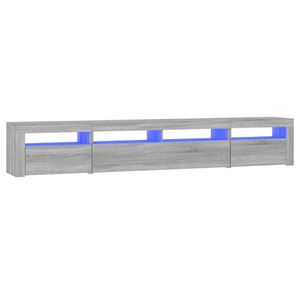 vidaXL Tv-meubel met LED-verlichting 240x35x40 cm grijs sonoma eiken