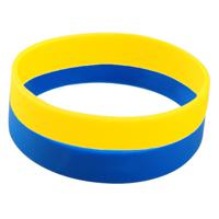 Supporters Oekraine set van 2x polsbandjes blauw en geel - thumbnail