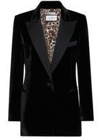 Philipp Plein blazer en velours à simple boutonnage - Noir - thumbnail