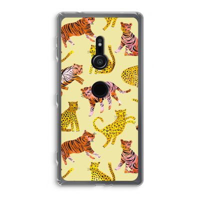 Cute Tigers and Leopards: Sony Xperia XZ2 Transparant Hoesje