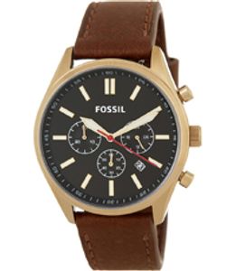 Horlogeband Fossil BQ2074 Leder Bruin 22mm