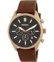 Horlogeband Fossil BQ2074 Leder Bruin 22mm