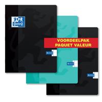 Schrift Oxford School A5 lijn 72 pagina's 80gr assorti pak à 3 stuks