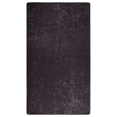 VidaXL Vloerkleed wasbaar anti-slip 190x300 cm antracietkleurig