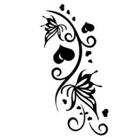 10 stuks klassieke zwarte waterdichte tijdelijke tattoo sticker (HC-148)