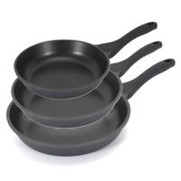 Koekenpan/hapjespan Cast Iron - 3x - Alle warmtebronnen - Zwart - 20 24 en 28 cm - gietijzer Koekenpan/hapjespan Cast Iron - 3x - Alle warmtebronnen - Zwart - 20 24 en 28 cm - gietijzer