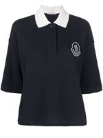 Moncler polo à logo brodé - Bleu - thumbnail