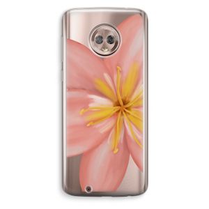 Pink Ellila Flower: Motorola Moto G6 Transparant Hoesje