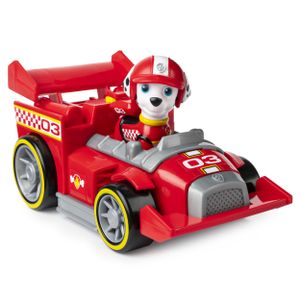 PAW Patrol , Race & Go luxe voertuig van Ready Race Rescue Marshall met geluiden, voor kinderen vanaf 3 jr.