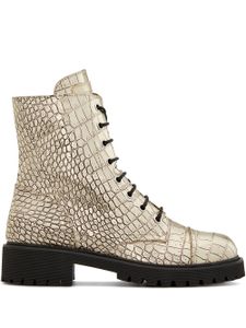 Giuseppe Zanotti bottines Thora à effet peau de crocodile