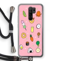 Happy bento friends: Xiaomi Redmi 9 Transparant Hoesje met koord