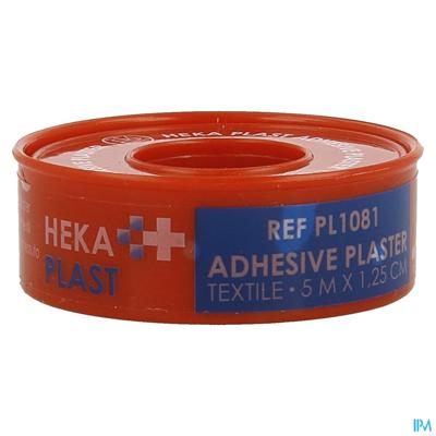 Hekaplast Textiel Hechtpleister 5mx1,25cm Ring 1