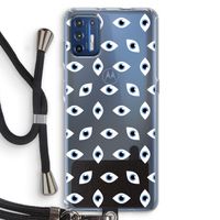 Eyes pattern: Motorola Moto G9 Plus Transparant Hoesje met koord