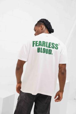 Fearless Blood Vintage T-Shirt Heren Wit/Groen - Maat L - Kleur: WitGroen | Soccerfanshop
