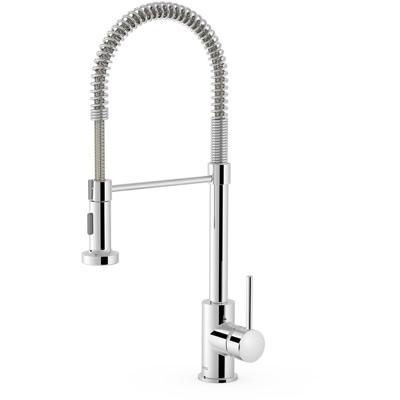 Keukenkraan Tres Cocina Chroom | Opbouw | Mengkraan | Uitrekbare sproeier | 1-hendel | Rond | Chroom