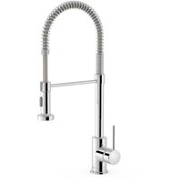 Keukenkraan Tres Cocina Chroom | Opbouw | Mengkraan | Uitrekbare sproeier | 1-hendel | Rond | Chroom