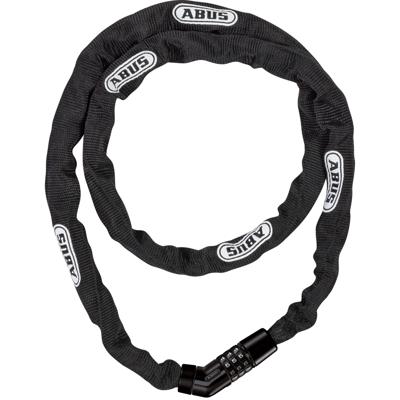 Abus 4804c/75 zwart fietskettingslot, 4mm, 75cm, cijferslot