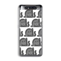 Cats: Samsung Galaxy A80 Transparant Hoesje Cats: Samsung Galaxy A80 Transparant Hoesje