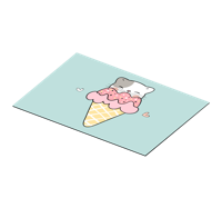 Rechthoekige placemats Kat en ijs