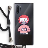 Hartje: Samsung Galaxy Note 10 Plus Transparant Hoesje met koord