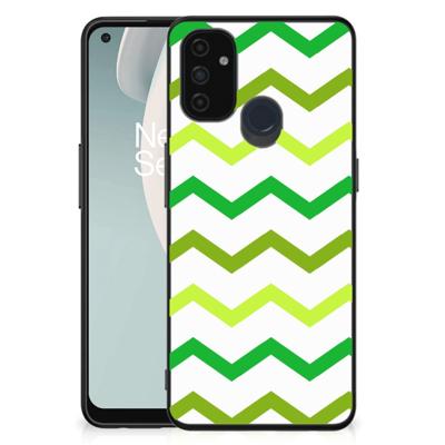 OnePlus Nord N100 Back Case Zigzag Groen