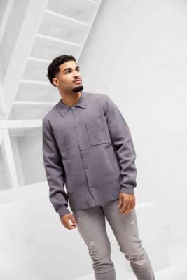 Off The Pitch Flat Knit Tailored Overshirt Heren Grijs - Maat XS - Kleur: Grijs | Soccerfanshop Off The Pitch Flat Knit Tailored Overshirt Heren Grijs - Maat XS - Kleur: Grijs | Soccerfanshop