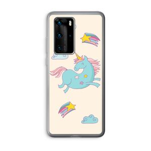 Vliegende eenhoorn: Huawei P40 Pro Transparant Hoesje