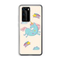Vliegende eenhoorn: Huawei P40 Pro Transparant Hoesje