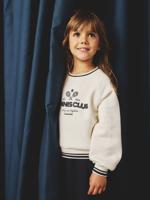 Sportieve sweater met tennisclub motief voor meisjes ecru