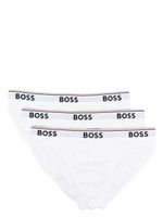 BOSS lot de 3 boxers à taille à logo - Blanc