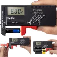 Batterijtester - zwart - kunststof - 11 x 6 cm - accutester - hulpmiddelen