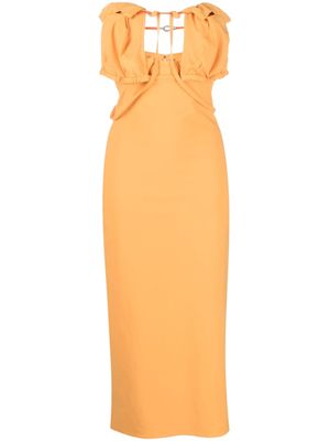 Jacquemus robe sans manches à bretelles - Orange