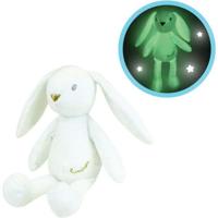 JEMINI Luminou Wit konijn Natuurlijke lichtgevende knuffel werkt zonder batterij +/- 20 cm
