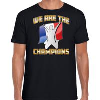 Verkleed T-shirt voor heren - Frankrijk - zwart - voetbal supporter - themafeest - thumbnail