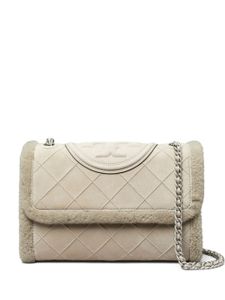 Tory Burch sac porté épaule Fleming à bride en chaîne - Gris