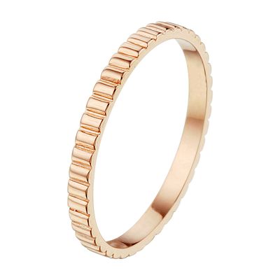Aanschuifring Ribbels rosegoud 2 mm