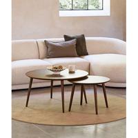 Giga Living - Salontafel Adda Rond Smoked Eiken Set van 2