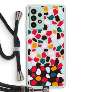 Colored Giraffe: Samsung Galaxy A52s 5G Transparant Hoesje met koord
