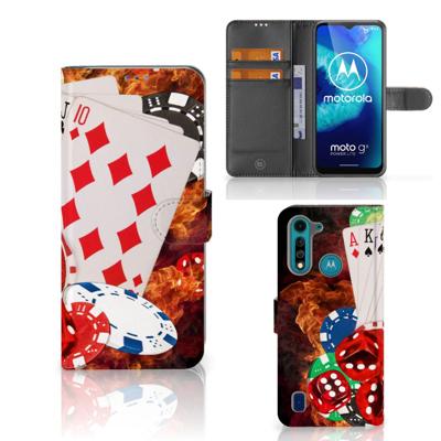 Motorola G8 Power Lite | Wallet Case | met Pasjes | Casino