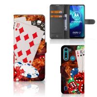 Motorola G8 Power Lite | Wallet Case | met Pasjes | Casino