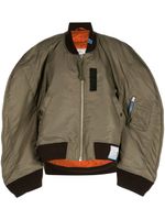 Maison MIHARA YASUHIRO veste bomber matelassée à fermeture zippée - Vert - thumbnail