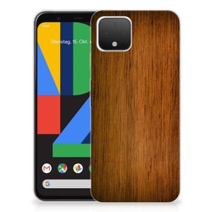 Google Pixel 4 Bumper Hoesje Donker Hout